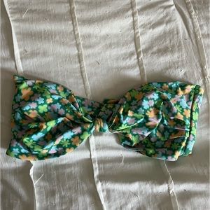 Skatie Floral Green Bikini Top